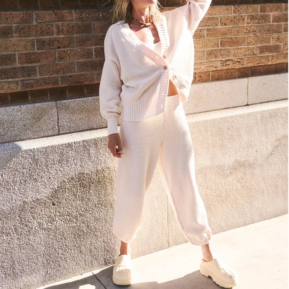 NWT Free People Hailee Cardi Set Medium Ivory - Picture 2 of 6